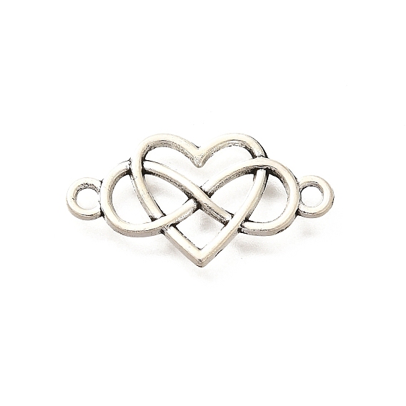 Подвески-шармы в виде бесконечного сердца из сплава в тибетском стиле, без кадмия и без свинца