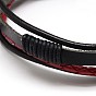 Trendy Unisex Casual Style Multi-Strand Wax and Leather Cord Bracelets, 64mm