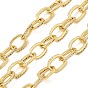 Brass Micro Pave Clear Cubic Zirconia Cable Chains, Long-Lasting Plated, Rack Plating, Lead Free & Cadmium Free, Unwelded