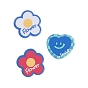 Opaque Printed Acrylic Cabochons, Smiling Face/Flower