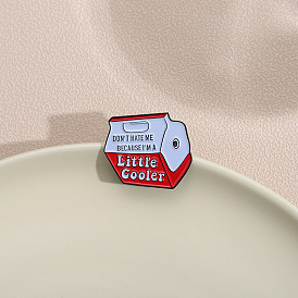 Little Letter Badge for Trendy Alloy Milk Carton Pin