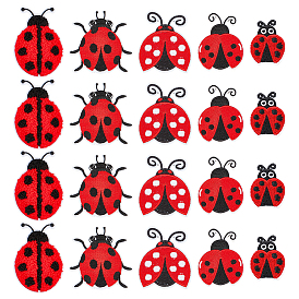 20Pcs 5 Styles Clohting Patches, Ladybug