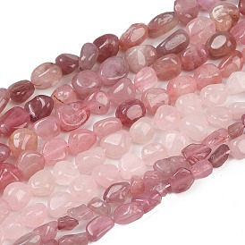 Природного розового кварца нитей бисера, самородки, упавший камень