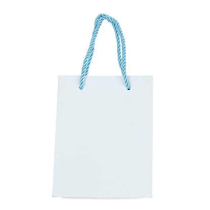 Белые бумажные подарочные пакеты с ручками, на свадьбу день рождения детский душ, переработанные пакеты, прямоугольные