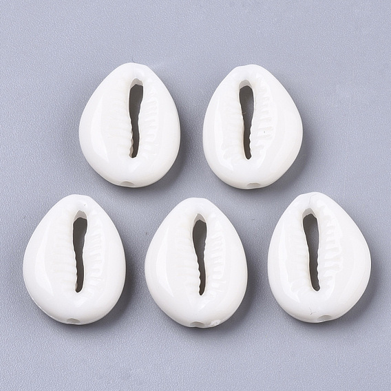 Непрозрачные акриловые бусины, формы раковины