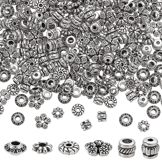 300 шт 6 стиль бусины-распорки сплава тибетского стиля, без кадмия и без свинца