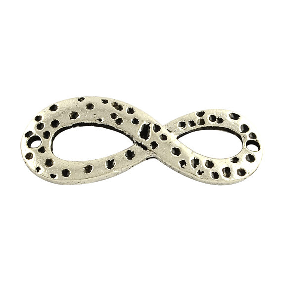 Звенья / разъемы из сплава в тибетском стиле, без кадмия и без свинца, бесконечность, 34x14x1.5 мм, Отверстие : 2 мм , около 359 шт / 1000 г