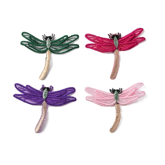 Lace Embroidery Costume Accessories, Applique Patch, Sewing Craft Decoration, Dragonfly