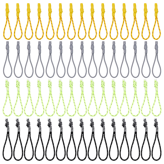 60шт. 4 варианты исполнения: термоусадочная трубка из пластика и полиэстера, тяговый тросик, замена бегунка молнии для рюкзаков, жакеты, багаж, кошельки, сумки, толстовка