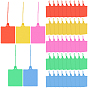 100Pcs 5 Colors PVC Display Cards, Rectangle