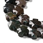 Natural Indian Agate Beads Strands, Faceted, Cross