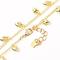 Heart CCB Plastic Pendant Necklaces, with Brass Curb Chains