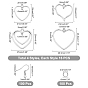 CHGCRAFT DIY Wire Wrap Heart Drop Earring Making Set, Include Alloy Pendants, Iron Earring Hooks & Jump Rings
