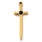 304 нержавеющей стальной эмали подвески, очарование меча, золотые, ионное покрытие (ip)