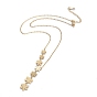 304 Stainless Steel Pendant Necklaces, with Cable Chains, Flower
