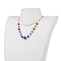 Chakra Jewelry, 304 Stainless Steel Necklaces, with Gemstone and Lobster Claw Clasps