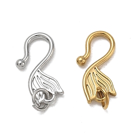 304 Stainless Steel S-Hook Clasps, Tulip