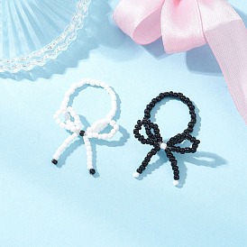 2шт. стеклянные бусины кольца для пальцев, бантом