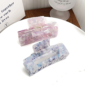 Заколки для волос с когтями из ацетата целлюлозы (смола), прямоугольные