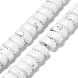 Natural Howlite Beads Strands, Rectangle
