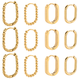 Наборы серег-колец Huggie Hoop из нержавеющей стали для женщин