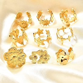 Цветок 201 открытая манжета из нержавеющей стали для женщин