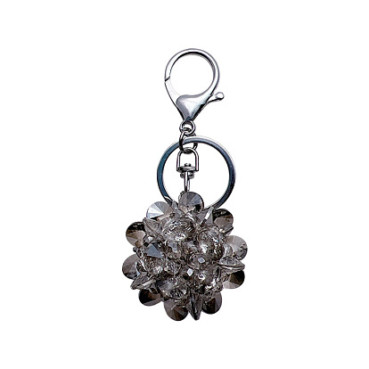 Fashion Crystal Ball Car Keychain Summer Keychain Personality Girls Bag Pendant Gift.