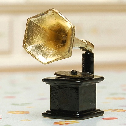 Миниатюра кукольного домика, старинный фонограф граммофон модель