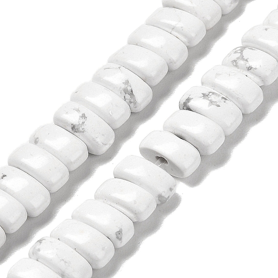 Natural Howlite Beads Strands, Rectangle
