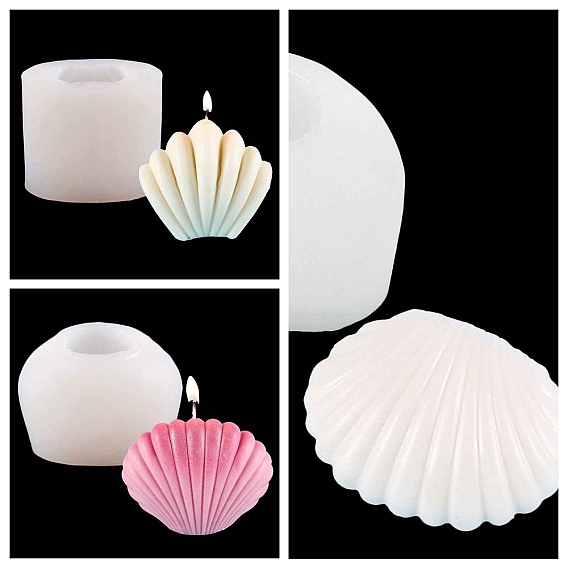 Силиконовые формы для свечей в форме раковины, для изготовления ароматических свечей