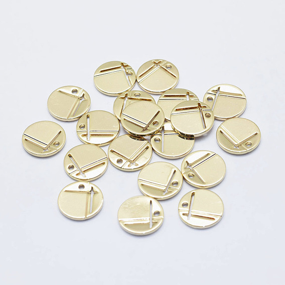 Messing Charme, langlebig überzogen, Nickel frei, Flachrund