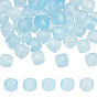 Natural Aquamarine Beads Strands, Faceted, Cube