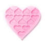 Тема дня святого валентина кулон силиконовые формы для пищевых продуктов, инструменты для выпечки, для украшения торта поделки, цвет шоколада, конфеты плесень, сердце со словом