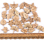 50 Découpes en forme de feuille de bois non finies sur le thème de la plante, fournitures de peinture bricolage