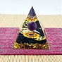 Pirámide de orgón de resina, para el estrés reduce la meditación curativa atrae la riqueza decoración de la habitación de la suerte