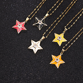 Minimalist Star Necklace Collarbone Chain Fashionable Pendant Unisex Jewelry