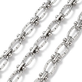 304 cadenas de eslabones nudosos y ovalados texturizados de acero inoxidable, sin soldar, con carrete