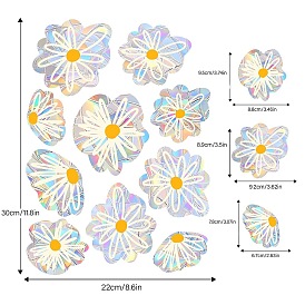 Daisy Rainbow Prism Electrostatic Window Stickers, PVC Anti Collision Stickers, for Windows, Glass Doors, Mirrors Decorations