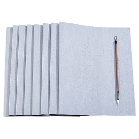 20Pcs Brocade Chinese Calligraphy Brush Water Writing Magic Cloth, Reusable Chinese Calligraphy Practice Scrolls, with 1Pc Calligraphy Brush Pen with Wood Handle