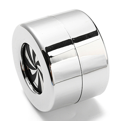 Cajas de anillas de elevación giratorias con esponja., caja de almacenamiento de anillo de dedo de boda de columna, para regalo de boda