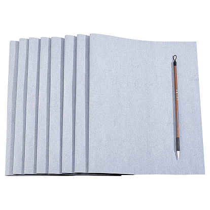 20Pcs Brocade Chinese Calligraphy Brush Water Writing Magic Cloth, Reusable Chinese Calligraphy Practice Scrolls, with 1Pc Calligraphy Brush Pen with Wood Handle