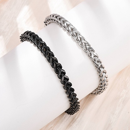 304 Браслеты из нержавеющей стали в кубинском стиле для женщин и мужчин