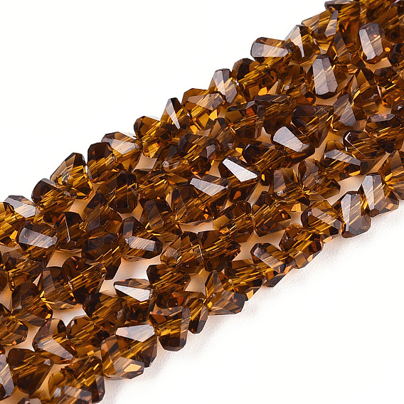 Прозрачные стеклянные бусины, треугольные, граненые