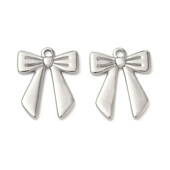 304 подвески из нержавеющей стали, очарование бантом, анти-тускнение
