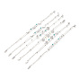 304 Stainless Steel Multi-strand Bracelets, with Synthetic Turquoise Beads and Lobster Claw Clasps, Mixed Shape