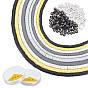 Flat Round Handmade Polymer Clay Beads, Disc Heishi Beads & Acrylic Beads, with Elastic Stretch Thread
