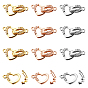 Brass Micro Pave Cubic Zirconia Fold Over Clasps, Heart