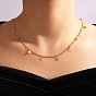 Minimalist Pentagram Heart Pendant Necklace for Women, Elegant Collarbone Chain Jewelry