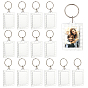 Acrylic Keychain, with Iron Split Key Rings, Rectangle