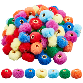 84шт 7 цвета имитация кроличьей шерсти европейские бусины, рондель